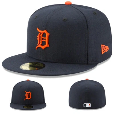New Era Detroit Tigers Juvenil Gorra Ajustada Niños Auténtica 2019 Carretera Azul Marino Talla 6 1/2 Foto 1 de 4
