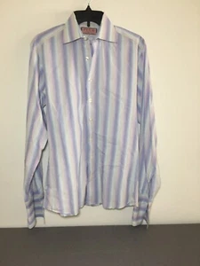 Thomas Pink Multi Colored Dress Shirt (Size 15 1/2) 100% Cotton Made In Morocco! - Picture 1 of 4