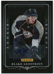 2011-12 Panini Player of the Day Signatures #POD-BG BLAKE GEOFFRION RC Predators