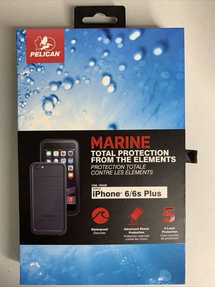 Pelican Marine Waterproof Case for iPhone 6/6s Plus Black Total Protection - Image 1 of 4