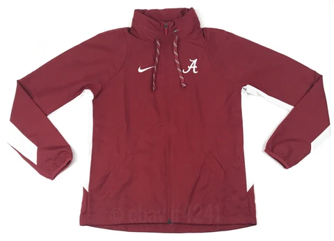 Nike Alabama Crimson Tide Dry Full-Zip Jacket Women's Medium Red 923217 $85 Cover