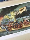 Firefighters Vtg 1942 Print From Book CURRIER & IVES Harry T. Peters 9x7”