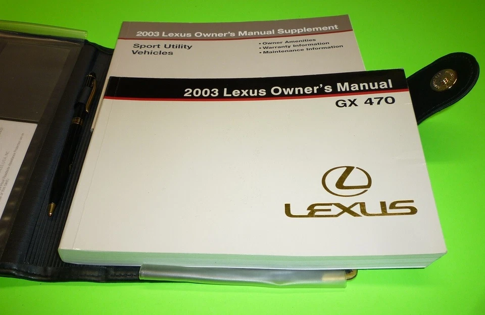 2003 LEXUS GX470 OWNERS MANUAL SET GUIDE 03 GX 470 +CASE V8 4X4 - Image 1 of 1