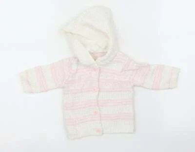 Cárdigan de acrílico multicolor a rayas multicolor para niñas talla única Foto 1 de 4