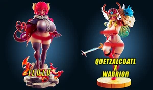Figuras de anime de fantasía de lulu y Quetzalcóatl Dragon Girls de prueba de artista - Imagen 1 de 10