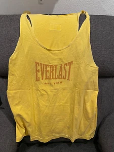 VINTAGE 1980S EVERLAST YELLOW TANK TOP XL MENS RARE STRINGER - Picture 1 of 5
