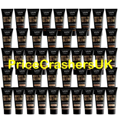 NYX PROFESSIONAL MAKEUP NYX Professional Make-up Born to Glow strahlende Foundation schillernde Oberfläche Abdeckung