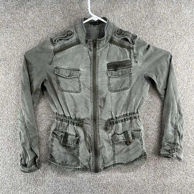 Chaqueta cargo Express para mujer talla pequeña verde ejército manga larga Foto 1 de 4