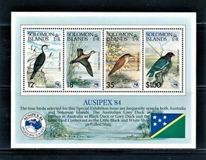 SOLOMON ISLANDS 1984 BIRDS AUSIPEX'84 SOUVENIER SHEET SCT 538a - Picture 1 of 1