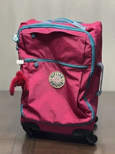 Kipling Unisex Darcey Small Large 22" Soft Shell Carry-On Rolling Luggage Pink!! - Picture 1 of 14