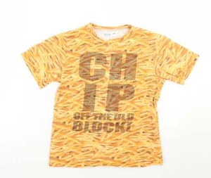 M&Co Girls Orange Batik Cotton blend T-Shirt Size 8-9 Years - Picture 1 of 12