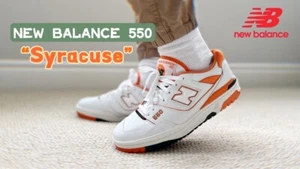 New Balance 550 Syracuse | Orange | UK8,5 10,5 | NB White Vintage Low - Bild 1 von 10