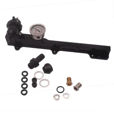 FUEL Pressure Regulator Gauge & Fuel Rail B16 B18 B20 Si LS GSR B-Series FPR US - Image 1 of 4