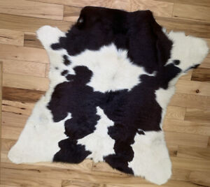 Cowhide Rugs Brown Cow Hide Skin Area Rug 3 ft x 3 ft Western Decor