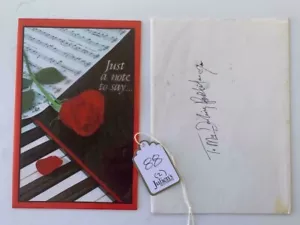 Slash Guns & Roses handschriftliche Liebeskarte mit Skizze signiert signiert signiert Juliens - Bild 1 von 4