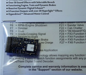 Decodificador de sonido diésel Soundtraxx TSU-21PNEM8 Tsunami2 EMD, 21 pines, 8 funciones - Imagen 1 de 2