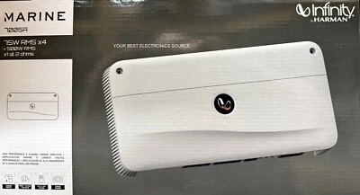 NEW Infinity M7005A 5-Channel Marine Amplifier, 50W RMS x 4 + 500W RMS x 1 - Image 1 of 4
