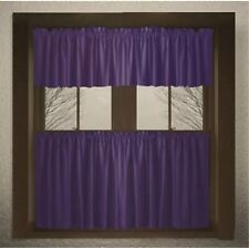 180% Cotton Violet Purple 18 inch Window Valance With White Lining