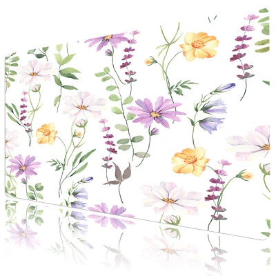 Purple Floral Mouse Pad Green Plant Desk Mat for Keyboard and Mouse Desk Pad - Image 1 of 4