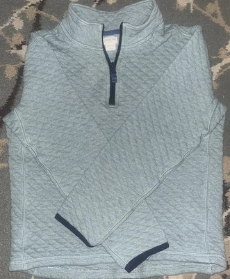 J. Crew Crewcuts L (10-11) manga larga cuarto cremallera verde salvia Foto 1 de 4