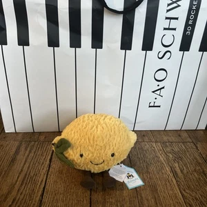 Jellycat Amuseables Zitronenfutter gelb 6 Zoll Plüsch klein authentisch neu aus NYC - Bild 1 von 4