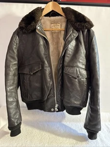 Chaqueta de Vuelo de Cuero Schott NYC A-2 Años 70 De Colección 46 Bombardero Piloto I-S-674-M-S - Imagen 1 de 13
