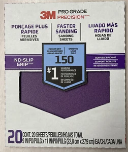 150 Grit Pro Grade Sandpaper Cubitron Bulk - 5PK (100 Sheets) 3M 20 Pk 9"x 11" - Picture 1 of 2