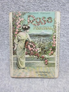 1911 Portland Rose Festival AUTOMOBILE PARADE 16 Photo Poster POSTCARD BOOKLET - Picture 1 of 4