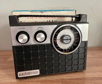 Radio Portátil AM FM Estéreo Marca Electro Vintage Modelo 998 Probado Funciona Foto 1 de 4