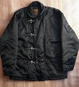 Giacca soprabito pompiere Schott NYC vintage nero taglia XL anni 90 - Foto 1 di 10