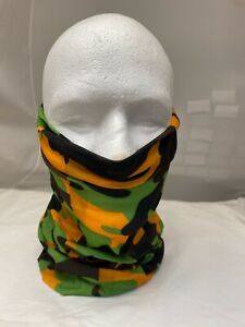 Sleeve cover face, Unisex, multipurpose, bandana orange camouflage color 