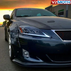 LED VLAND Headlights Assembly For Lexus IS250 IS350 ISF 2006-2013 w/Sequential - Foto 1 di 12