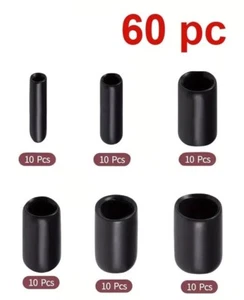 60pcs Rubber End Cap Flexible Tube Cap Intake Manifold Vacuum Fitting (2-12)mm - Picture 1 of 14
