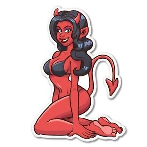 Sexy Devil Red Car Vinyl Sticker - SELECT SIZE