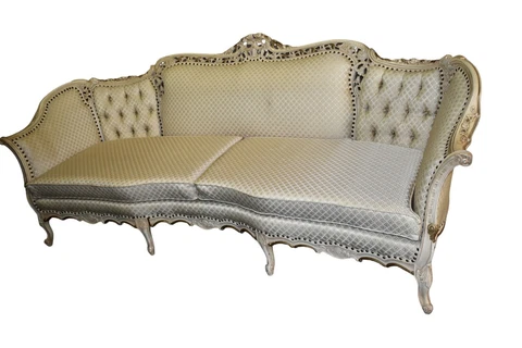 Vintage Large Carved Ornate Italian Provincial Style Sofa Cover