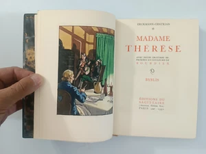Madame Thérèse / 1931 / Erckmann Chatrian Gravures coul. Bourdier  Ex. num 1674 - Foto 1 di 9