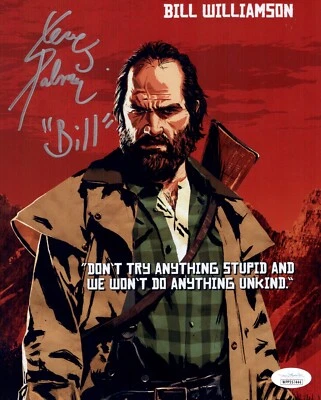 STEVE J. PALMER Signed BILL WILLIAMSON 8x10 Photo Red Dead Redemption 2 JSA COA - Image 1 of 2