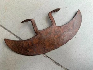 Old Original Iorn Hand Forged Carved Mughal Axes Royal Head 1700 Antique Axes - Picture 1 of 13