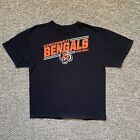 Cincinnati Bengals NFL T Shirt Mens XL Black Short Sleeve Puff Print Y2K
