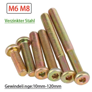 Ultradünne Waffel Flachkopf Low Profile Schrauben Bolzen Edelstahl M6 M8 - Picture 1 of 47