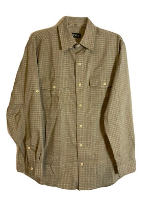 Camisa de vestir Orvis para hombre talla M verde a cuadros con botones manga L Foto 1 de 4