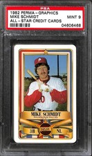 1982 Perma-Graphics All-Star Credit Cards  Mike Schmidt PSA 9 04606468