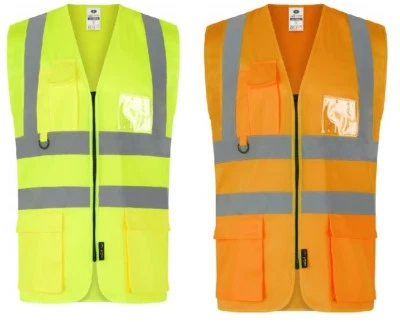 Chaleco Hi Vis Viz Seguridad Ejecutivo Chaleco Chaqueta Bolsillos Traega TWC04