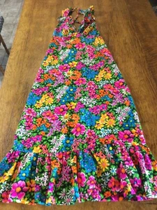 Vintage 70's halter maxi Hawaii Party Dress by BJ's Fashions Size 7 - Picture 1 of 5