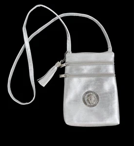 Bolso bandolera vintage para mujer bolsos plateados brillantes en excelente estado - Imagen 1 de 16