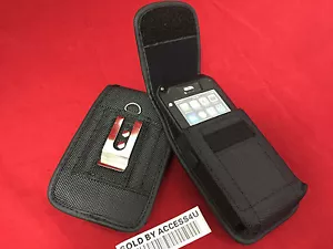 NYLON HOLSTER GÜRTEL CLIP ETUI FÜR IPHONE 7 Aluminium Gorilla Glas Metall Hülle - Bild 1 von 10