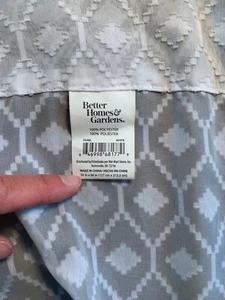 Better Homes & Gardens Sheer Curtain Panels Patterned Lot of 2 84"x50" - Picture 1 of 5