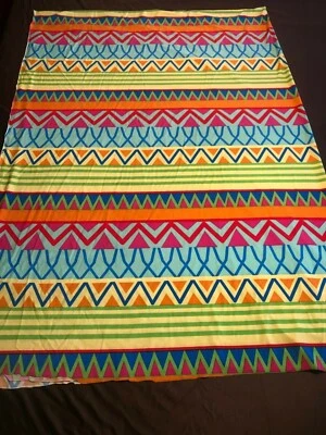 2.3yd(84")Lx58"W vivid zigzag pattern qiana-like jersey knit fabric, fresh cut - Image 1 of 4
