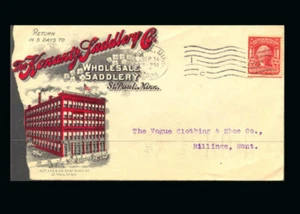 US Stamp Used, Fine S#319 1905 Advertising Cover for Wholesale Saddlery Co. in S - Picture 1 of 1
