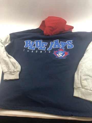 VTG 1996 TORONTO BLUE JAYS SWEATSHIRT SIZE  XL 90s Hoodie Cover